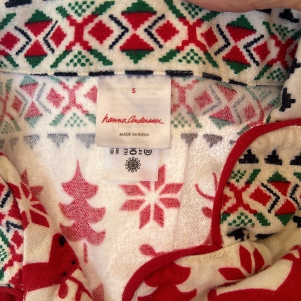 Hanna Andersson - Women's Holiday Flannel Night Shirt, Size S - Picture 2 of 2